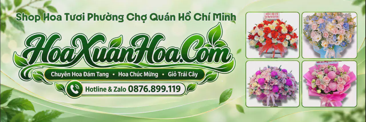 Ảnh bìa Tiệm Hoa Tươi Tại Phường Chợ Quán Hồ Chí Minh - Đặt Hoa Dễ Dàng Nhanh Chóng