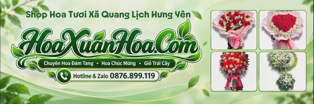 Ảnh bìa Tiệm Hoa Tươi Tại Xã Quang Lịch Hưng Yên - Đặt Hoa Dễ Dàng Nhanh Chóng