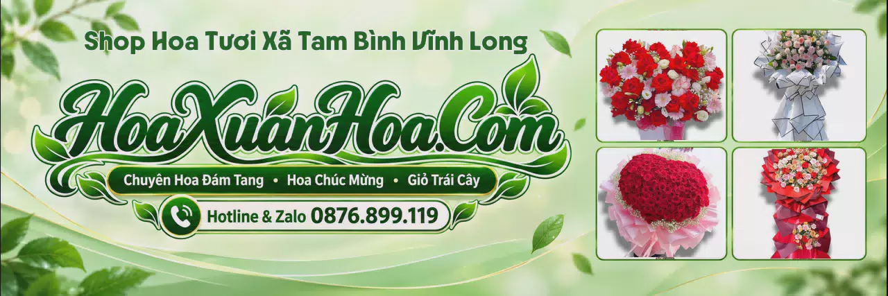 Ảnh bìa Tiệm Hoa Tươi Tại Xã Tam Bình Vĩnh Long - Tiệm Hoa Tươi Giao Tận Nhà