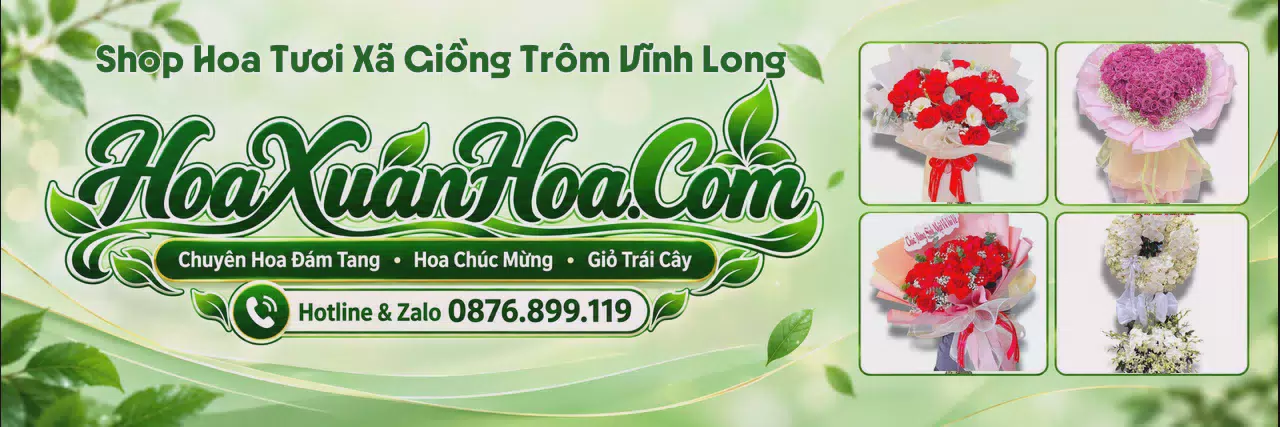 Ảnh bìa Shop Hoa Tươi Tại Xã Giồng Trôm Vĩnh Long - Tiệm Hoa Tươi Giao Nhanh