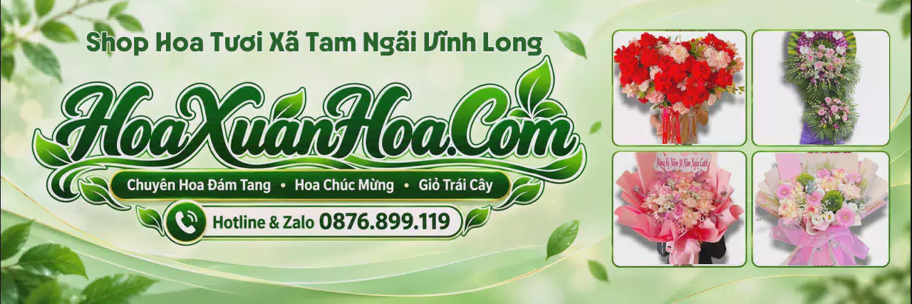 Ảnh bìa Shop Hoa Tươi Tại Xã Tam Ngãi Vĩnh Long - Đặt Hoa Online Tiện Lợi