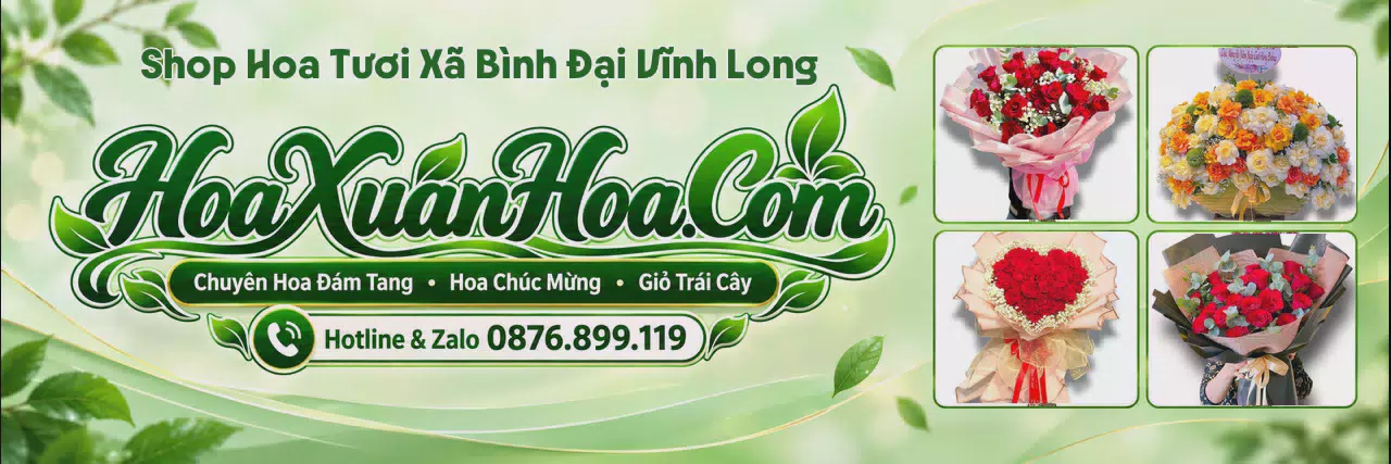 Ảnh bìa Cửa Hàng Bán Hoa Tươi Tại Xã Bình Đại Vĩnh Long - Đặt Hoa Nhanh Trong Ngày