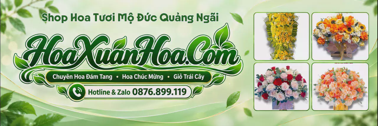 Ảnh bìa Tiệm Hoa Tươi Tại Mộ Đức Quảng Ngãi - Dịch Vụ Hoa Tươi Tận Nơi