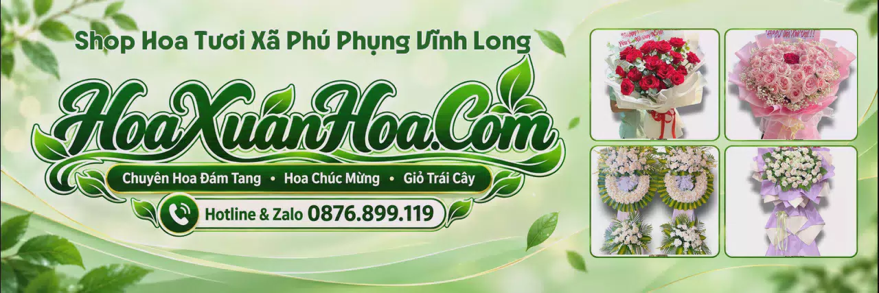 Ảnh bìa Tiệm Hoa Tươi Tại Xã Phú Phụng Vĩnh Long - Đặt Hoa Online Tiện Lợi