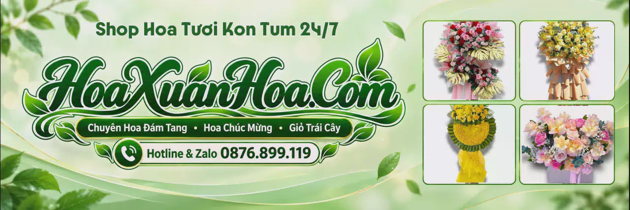 Ảnh bìa Tiệm Hoa Tươi Tại Kon Tum 24/7 - Nhận Đặt Hoa Online